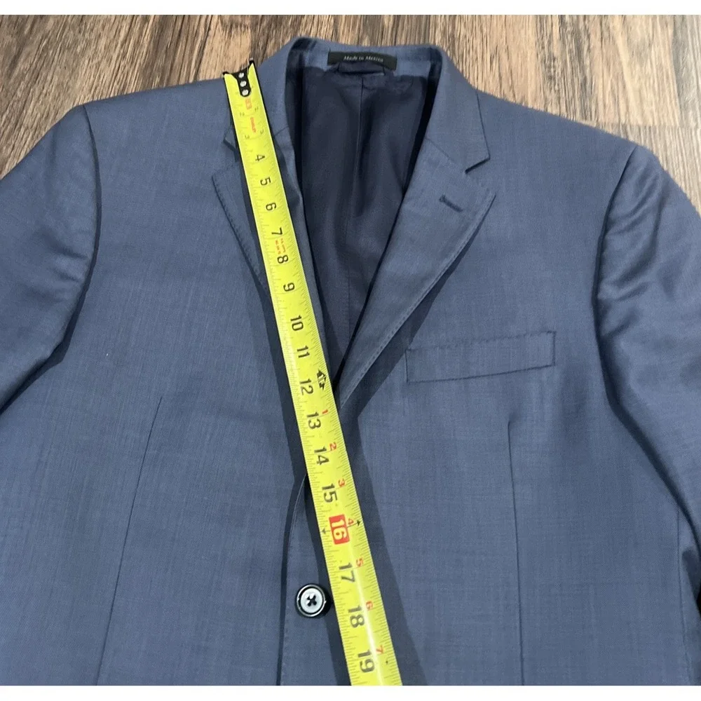 Lauren Ralph Lauren Black Label Slim Fit Mens Blue Jacket Blazer Size 42R Wool